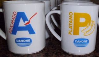 Viejas antigua Jarras tazas promoción Yogur Dadone