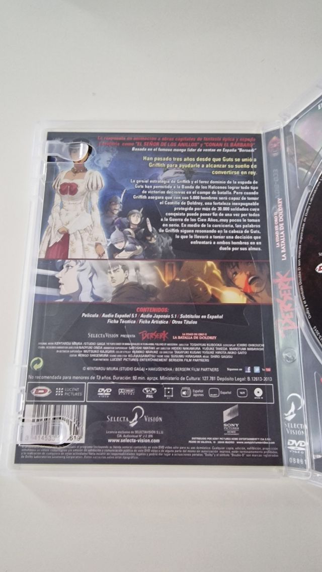 Berserk La edad de oro 2 DVD
