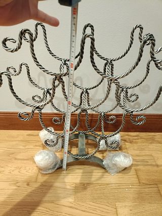 Botellero vino hierro artesanal Vintage