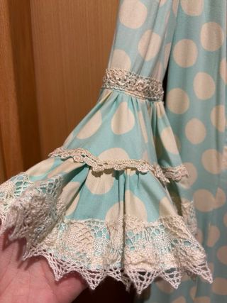 Vestido de flamenca/gitana azul agua c