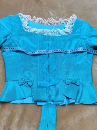 Corpiño fallera niña azul