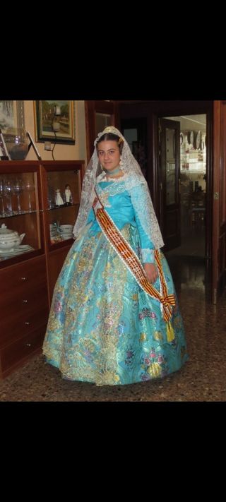 Corpiño fallera niña azul