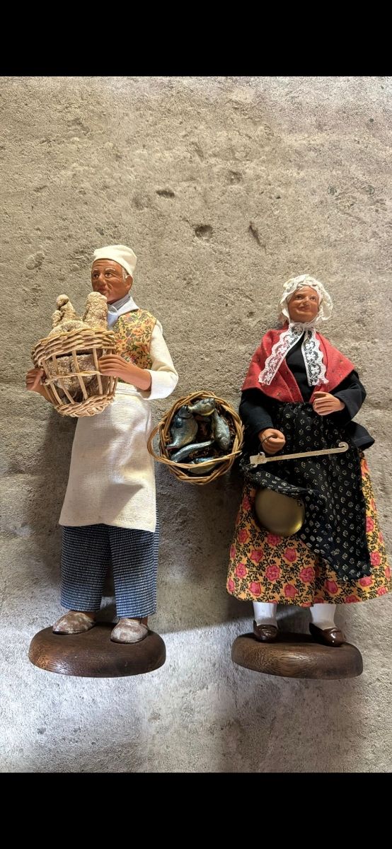 Coppia statue 23cm lavori