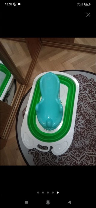 Bañera plegable y adaptador