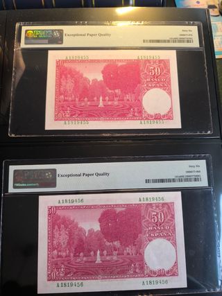 Billete 50 Pesetas 1951 PMG 66 EPQ
