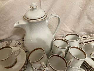 Juego de café porcelana bidasoa filo dor