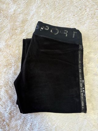 Pantalón de chándal terciopelo negro