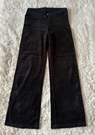 Pantalón de chándal terciopelo negro