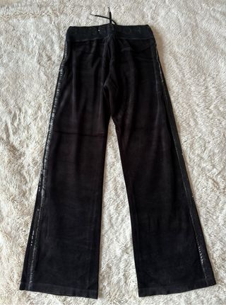 Pantalón de chándal terciopelo negro