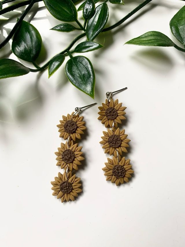 Pendientes girasol