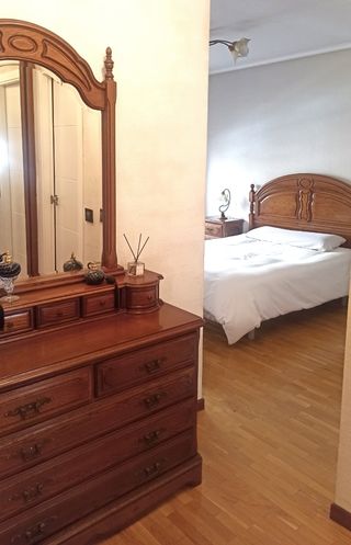 Cabecero cama nogal macizo