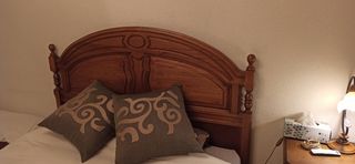 Cabecero cama nogal macizo