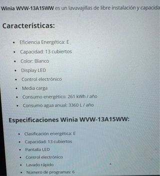 Lavavajillas Winia DAEWOO