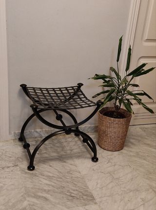 Descalzadora o banqueta forja negra
