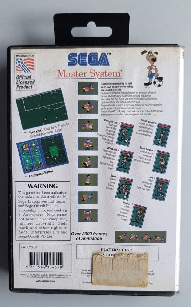 Master System - WorldCup USA 94