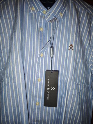 Camisa Harper & Neyer Azul Rayas Nueva