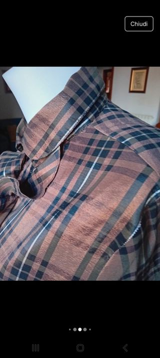 Camicia quadri con rouche  44 naracamicie
