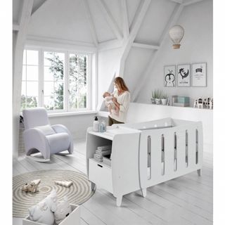 CUNA EVOLUTIVA DE 120X60 HARMONY GALAXY BLANCO/GRI