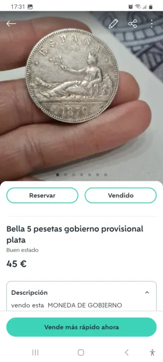 Lote de 5 monedas para RUBEN