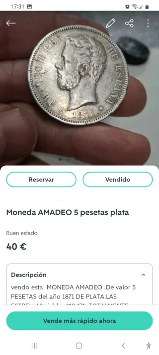 Lote de 5 monedas para RUBEN