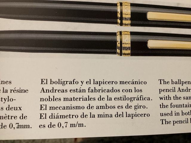 Pluma estilográfica y bolígrafo