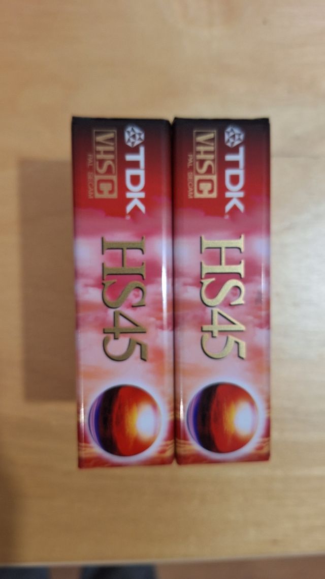 2 x Cintas videocasette TDK HS45