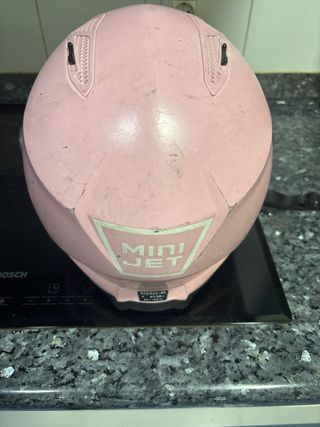 Casco moto niña rosa astone