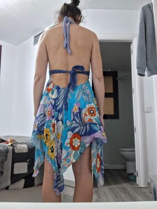 Vestido ibicenco azul 