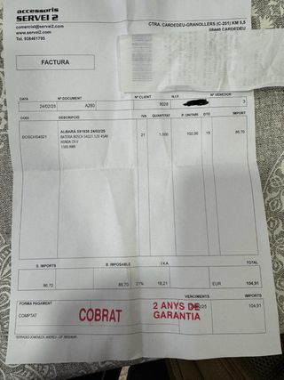 Bateria de coche hibrido
