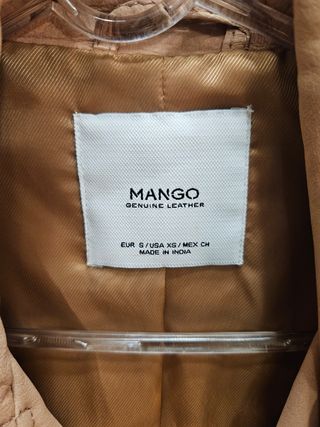 Chaqueta piel Mango