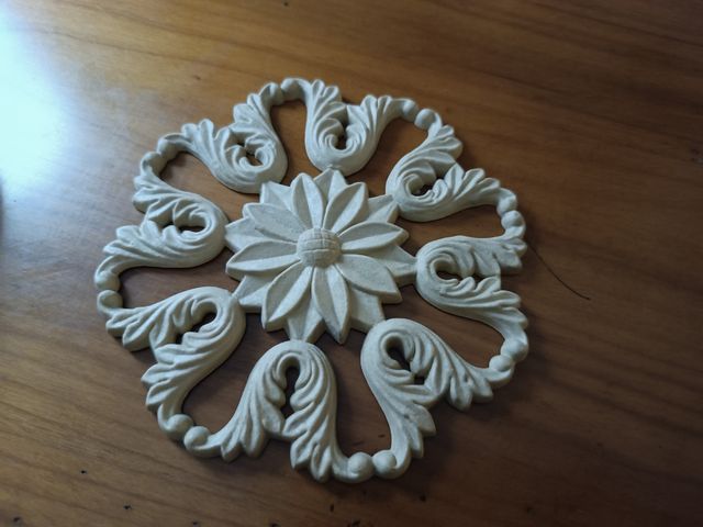 Moldura rosetón de resina