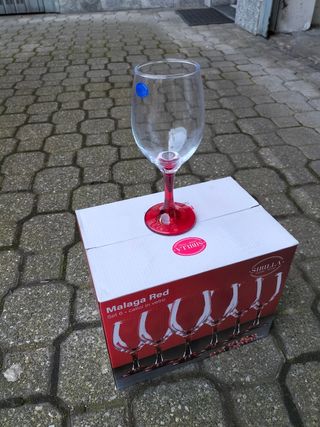 Set cinque bicchieri da vino