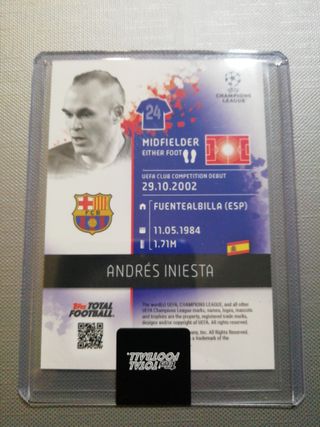 Iniesta topps total football Barcelona 