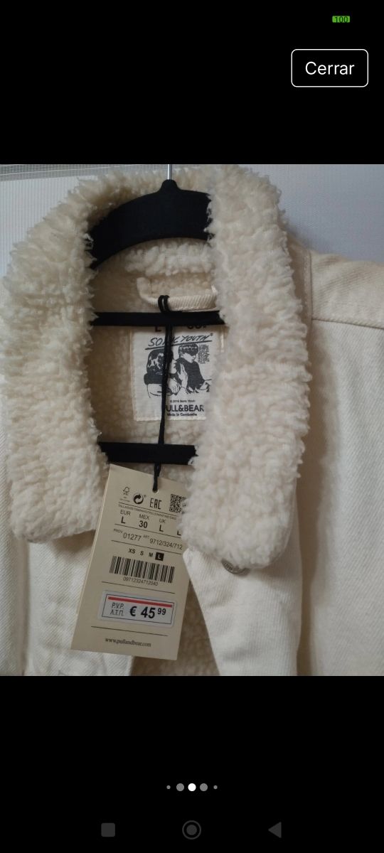 Chaqueta oversiz talla L