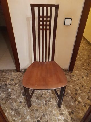 Sillas respaldo alto madera