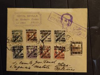 SELLOS DE ESPAÑA CARTA AÑO 1951 LA DE LA FOTO
