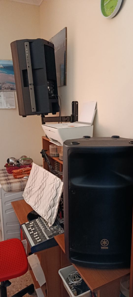 Casse mixer e radiomicrofono