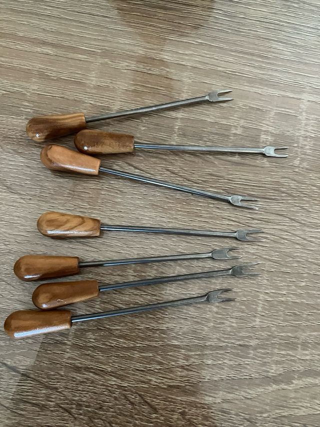 7 Palillos Metalicos Reutilizables con su supporte