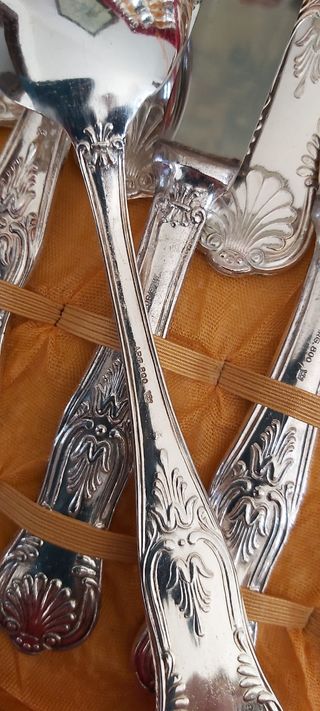 Set posate placcate argento 800 51 pezzi