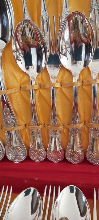 Set posate placcate argento 800 51 pezzi