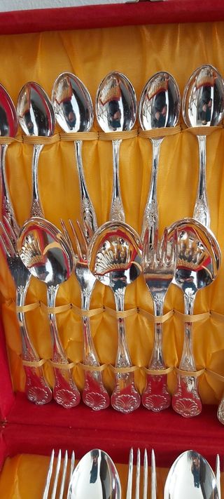 Set posate placcate argento 800 51 pezzi