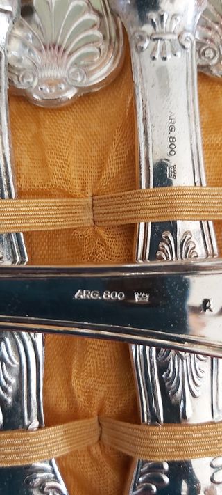 Set posate placcate argento 800 51 pezzi