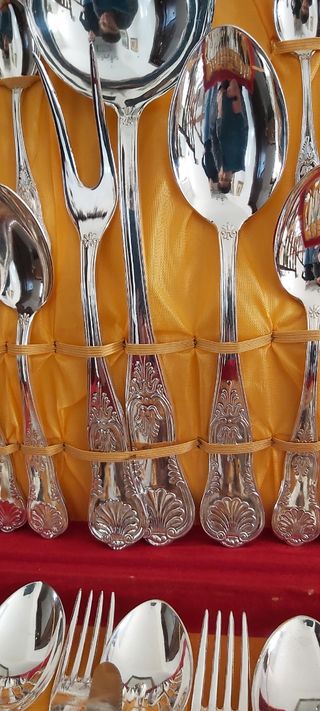 Set posate placcate argento 800 51 pezzi