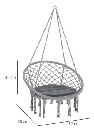 Silla colgante gris NUEVA