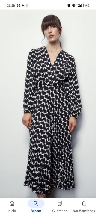 Vestido Sfera blanco y negro 