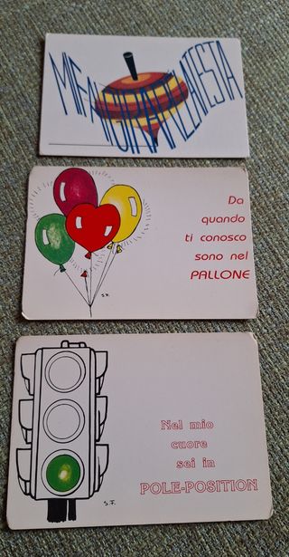 3 Cartoline anni 80 da collezionare