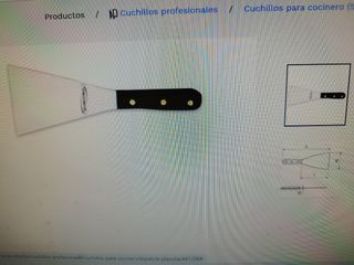 Espátula especial para plancha de asar