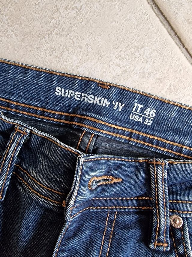 Jeans superskinny uomo taglia 46