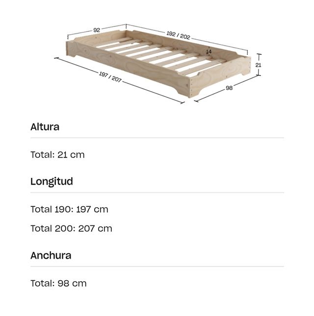 Cama Montessori madera