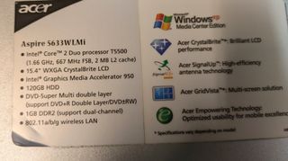 Computer Acer Aspire 5633WLMi -5630 -BL50 Intel